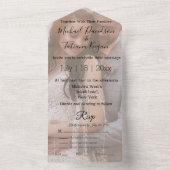 シックエレガントな書道結婚式の写真 オールインワン招待状 (内側)