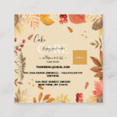 シックエレガントな水彩秋の花 スクエア名刺 (裏面)