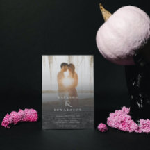 シックエレガントな波状ブラック抽象芸術結婚写真