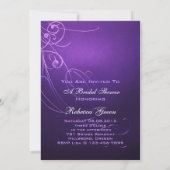 シックエレガントな渦巻きヴィンテージ紫茶パーティー 招待状 (裏面)