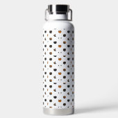 シックエレガントな猫パターン ウォーターボトル (背面)