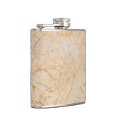 シックエレガントな白と黒の大理石のパターン フラスク (右)