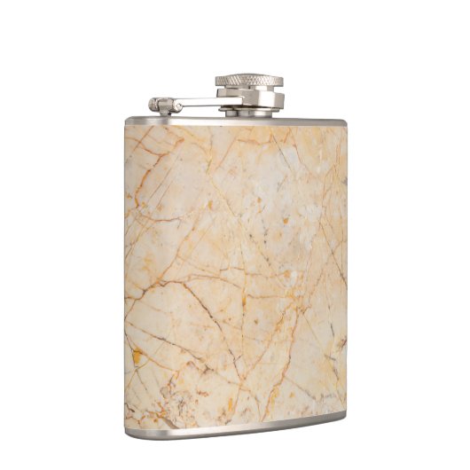 シックエレガントな白と黒の大理石のパターン フラスク (右)