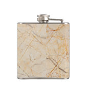 シックエレガントな白と黒の大理石のパターン フラスク (裏面)