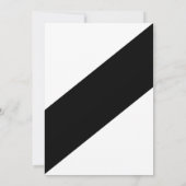 シックエレガントな白黒モダン結婚の 招待状 (裏面)