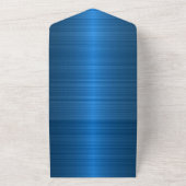 シックエレガントな素朴なブルーすべて1つの結婚式の招待 オールインワン招待状 (外側)