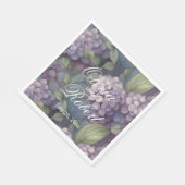 シックエレガントな紫色の水色のフローラ結婚 スタンダードランチョンナプキン (角)