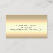 シックエレガントな蓮の花メイクアップ名刺 名刺 (裏面)