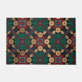 シックエレガントな装飾タイル模様 ドアマット