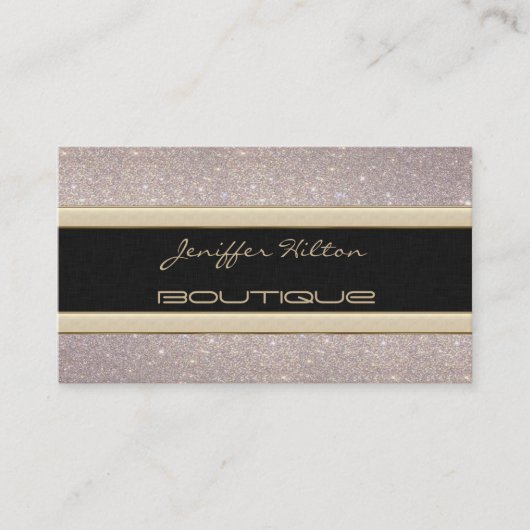 シックエレガントな豪華コンテンポラリーきらびやかな 名刺 (正面)