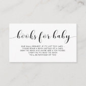 シックエレガントな赤ちゃんシャワーブックリクエストカード エンクロージャーカード (正面)