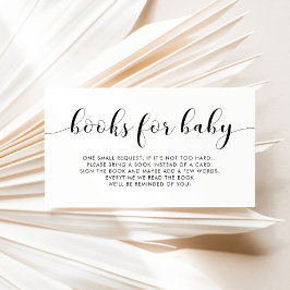 シックエレガントな赤ちゃんシャワーブックリクエストカード エンクロージャーカード