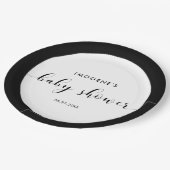 シックエレガントな赤ちゃんシャワー ペーパープレート (アングル)