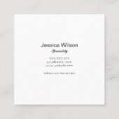 シックエレガントな金ゴールドフレームブラック名刺 スクエア名刺 (裏面)