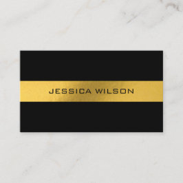 シックエレガントな金ゴールドフレームブラック名刺 名刺