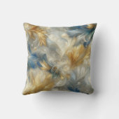 シックエレガントな金ゴールド、シルバー、ブルー、イエローの渦巻き クッション (裏面)