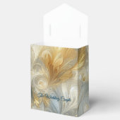 シックエレガントな金ゴールド、シルバー、ブルー、イエローの渦巻き フェイバーボックス (オープン)