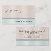 シックエレガントな高級コンテンポラリー光沢パステル 名刺 (正面/裏面)