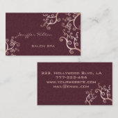 シックエレガントな高級コンテンポラリー抽象芸術リネン 名刺 (正面/裏面)