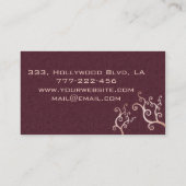 シックエレガントな高級コンテンポラリー抽象芸術リネン 名刺 (裏面)