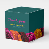 シックエレガントな鮮やかな緑の黄色のフローラ結婚ズ フェイバーボックス (正面サイド)