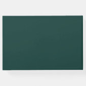 シックエレガントな黄金の葉エメラルドグリーン結婚ズ ゲストブック (裏面)