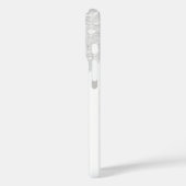 シックエレガントな黒と金ゴールドのきらきら光る白いレース Case-Mate iPhoneケース (裏面 / 左)