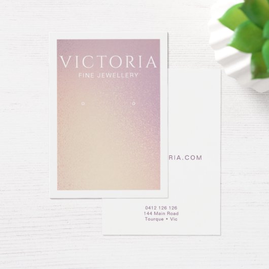 シックエレガントアグラデーションリング表示カード (デスク)