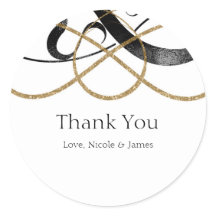 シックエレガントアートブラック&金ゴールド結婚式の引き出物