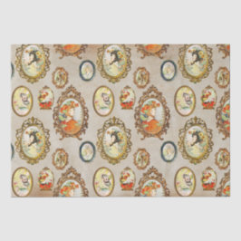 シックエレガントアールヌーボーガールズ華美フレームクラフト 薄葉紙