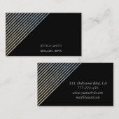 シックエレガントア魅力的・パステルストライプ 名刺 (正面/裏面)