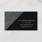 シックエレガントア魅力的・パステルストライプ 名刺 (裏面)