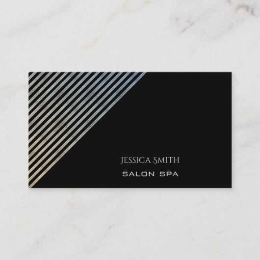 シックエレガントア魅力的・パステルストライプ 名刺 (正面)