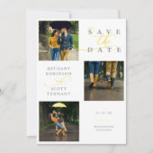 シックエレガントイエロー3枚の写真が洗練さ結婚れた (正面)