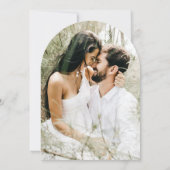 シックエレガントウェディングの日付を保存 招待状 (裏面)