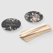 シックエレガントウォータカラーフローラ結婚式 プログラム ハンドファン (組立なし)