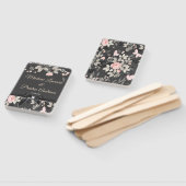 シックエレガントウォータカラーフローラ結婚式 プログラム ハンドファン (組立なし)