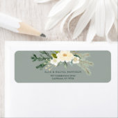 シックエレガントウォーターカラークリスマスボタニカル ラベル (インサイチュ)