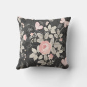 シックエレガントウォーターカラーゴールデンフローラ クッション (裏面)