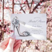 シックエレガントウォーターカラーフローラボホブライダルシャワー 招待状