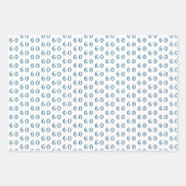 シックエレガントウォーターカラーフローラ60誕生日 ラッピングペーパーシート (正面3)