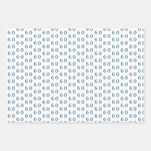 シックエレガントウォーターカラーフローラ60誕生日 ラッピングペーパーシート (正面3)