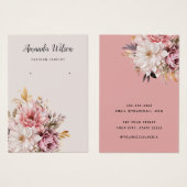 シックエレガントウォーターカラーボホイヤリングディスプレイカード (正面&裏面)