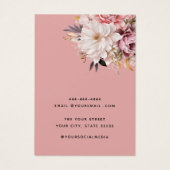 シックエレガントウォーターカラーボホイヤリングディスプレイカード (裏面)