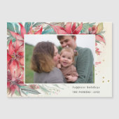 シックエレガントウォーターカラーポインセチア植物写真 (正面)