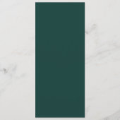 シックエレガントエメラルドグリーン金ゴールドウェディングレセプション メニュー (裏面)