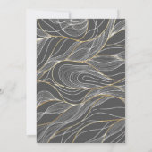 シックエレガントエメラルドグリーン金ゴールドカスタムウェディング 招待状 (裏面)