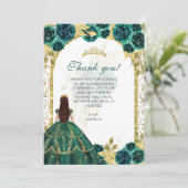 シックエレガントエメラルドフローラフォトキンセアニラ サンキューカード (スタンド正面)