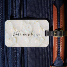 シックエレガントオパールジェムストーンマーブル ラゲッジタグ