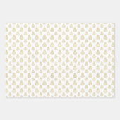 シックエレガントオリーブグリーンクリスマスミックスパターン ラッピングペーパーシート (正面2)